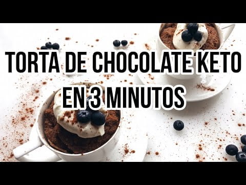 Receta de bizcocho chocolate keto microondas