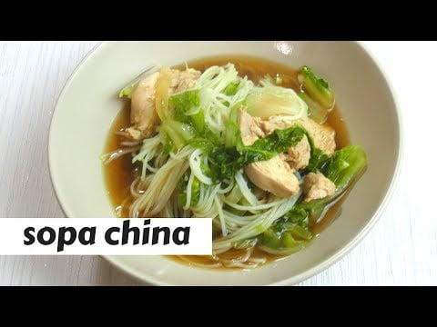 Receta de sopa china de verduras
