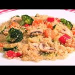 Receta de quinoa con verduras y pollo y soja
