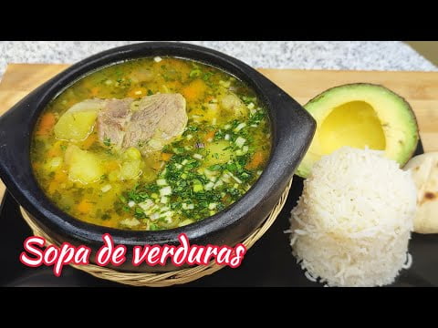 Receta de sopa de verduras colombiana