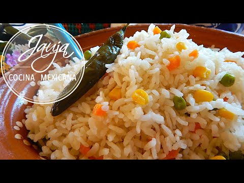 Receta de arroz blanco con verduras