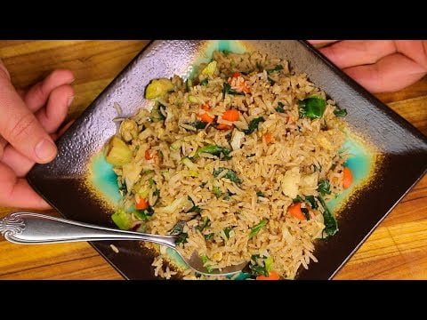 Receta de arroz frito vegano