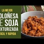 Receta de soja texturizada boloñesa