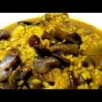 Receta de arroz con setas y alcachofas