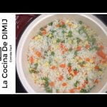 Receta de arroz blanco con verdura