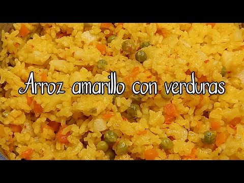 Receta de arroz amarillo con verduras