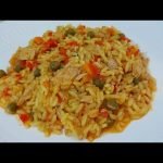 Receta de arroz amarillo canario con atún